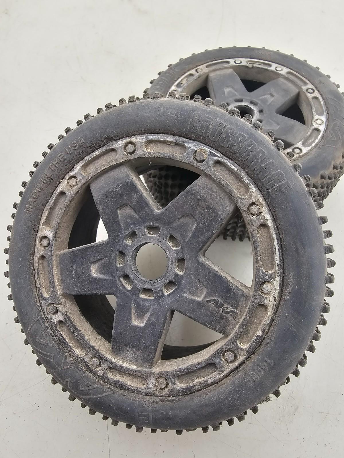 AKA Crossbrace tires on 5 spokes, pair of two