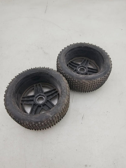 AKA Crossbrace tires on 5 spokes, pair of two