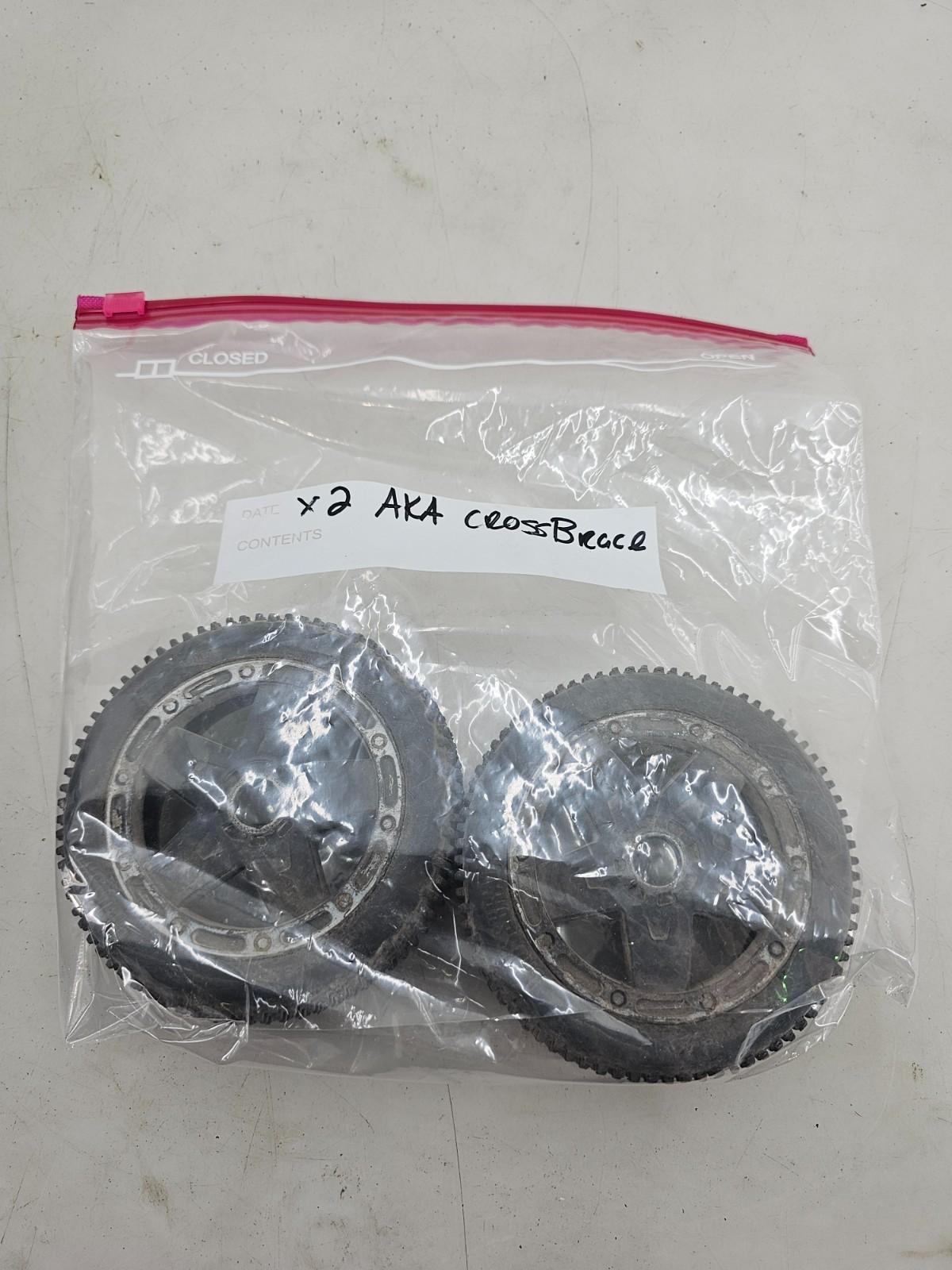AKA Crossbrace tires on 5 spokes, pair of two