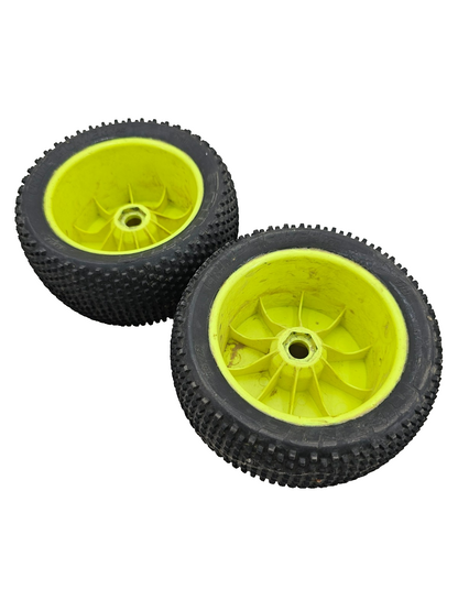 Pro-Line Crime Fighters on yellow disc wheels pair of 2 5.65X2.68