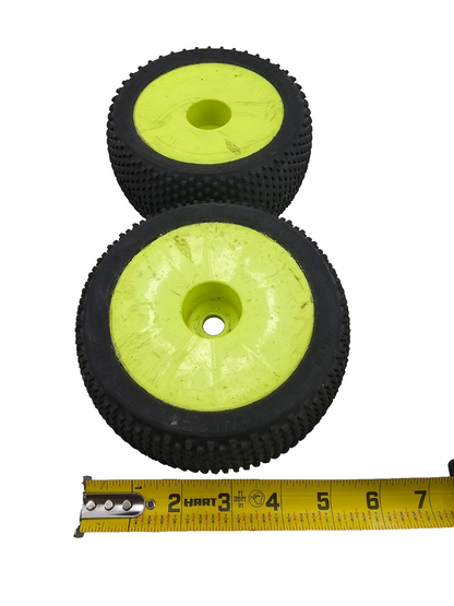 Pro-Line Crime Fighters on yellow disc wheels pair of 2 5.65X2.68