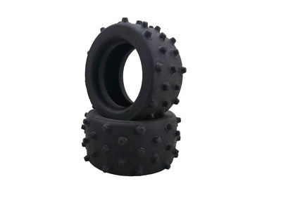 Unidentified RC knobby tires, pair of 2, size shown in images