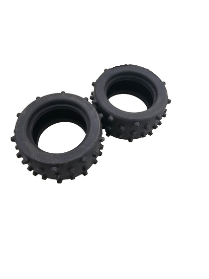 Unidentified RC knobby tires, pair of 2, size shown in images