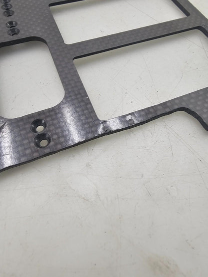 Vintage TRC Composite craft Lynx 2? RC10? oval pan car chassis plate carbon