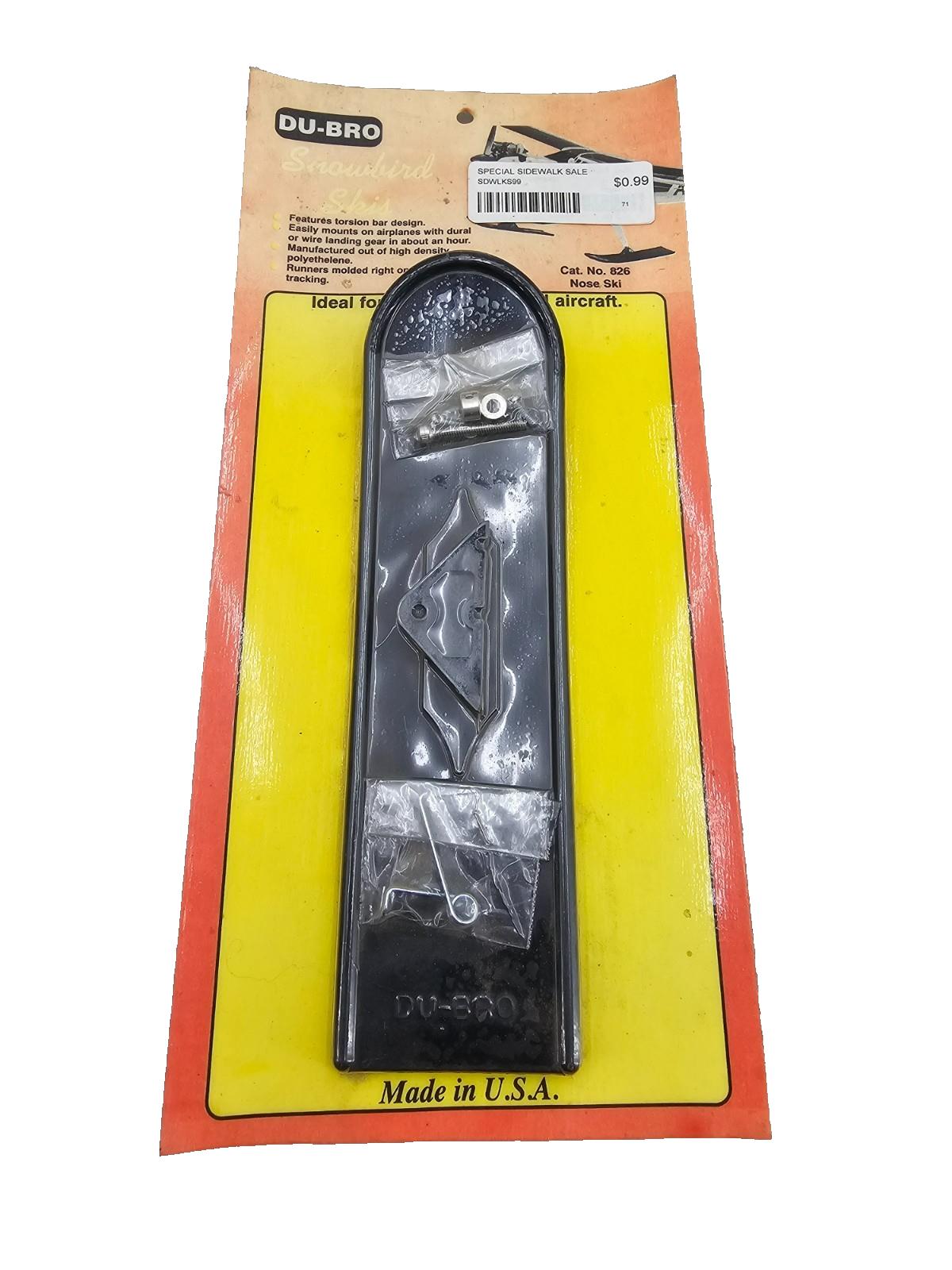 DU-BRO Snowbird skies, nose gear in black, NOS #826