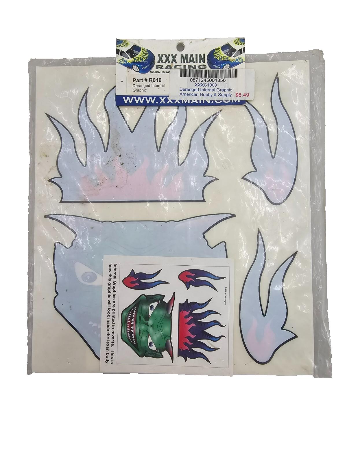 XXX Main Racing Deranged internal graphic decals, NOS #R010