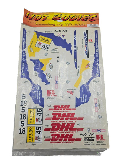 Hot Bodies Vintage NOS Audi A4 decal sheet turning up the heat #25707