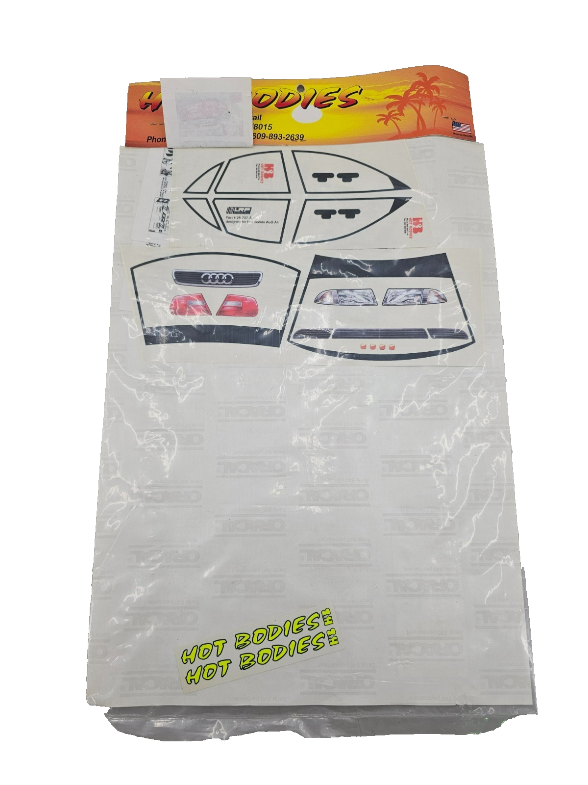 Hot Bodies Vintage NOS Audi A4 decal sheet turning up the heat #25707