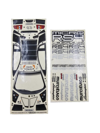 Vintage Micro RS4, Xray, m18 1/18 Murcielago decal sheets complete, rare
