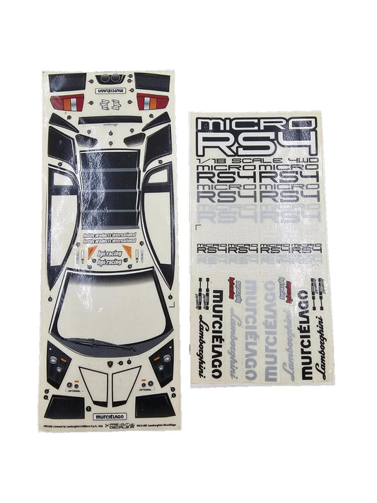 Vintage Micro RS4, Xray, m18 1/18 Murcielago decal sheets complete, rare