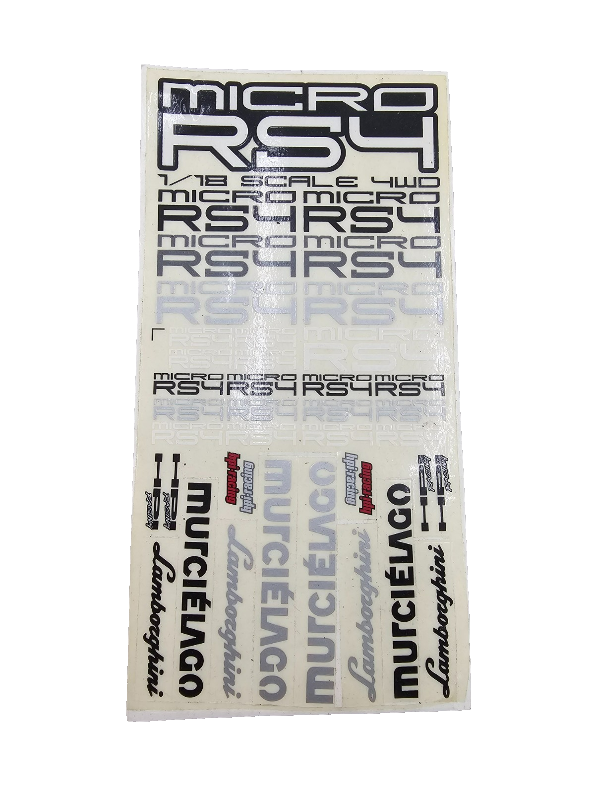 Vintage Micro RS4, Xray, m18 1/18 Murcielago decal sheets complete, rare