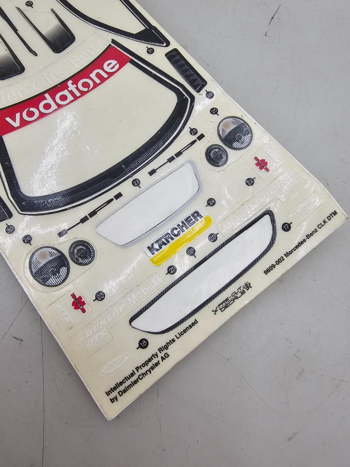 Vintage HPI Micro RS4 Mercedes Benz CLK DTM decal sheets both sets #9609-001 & 2