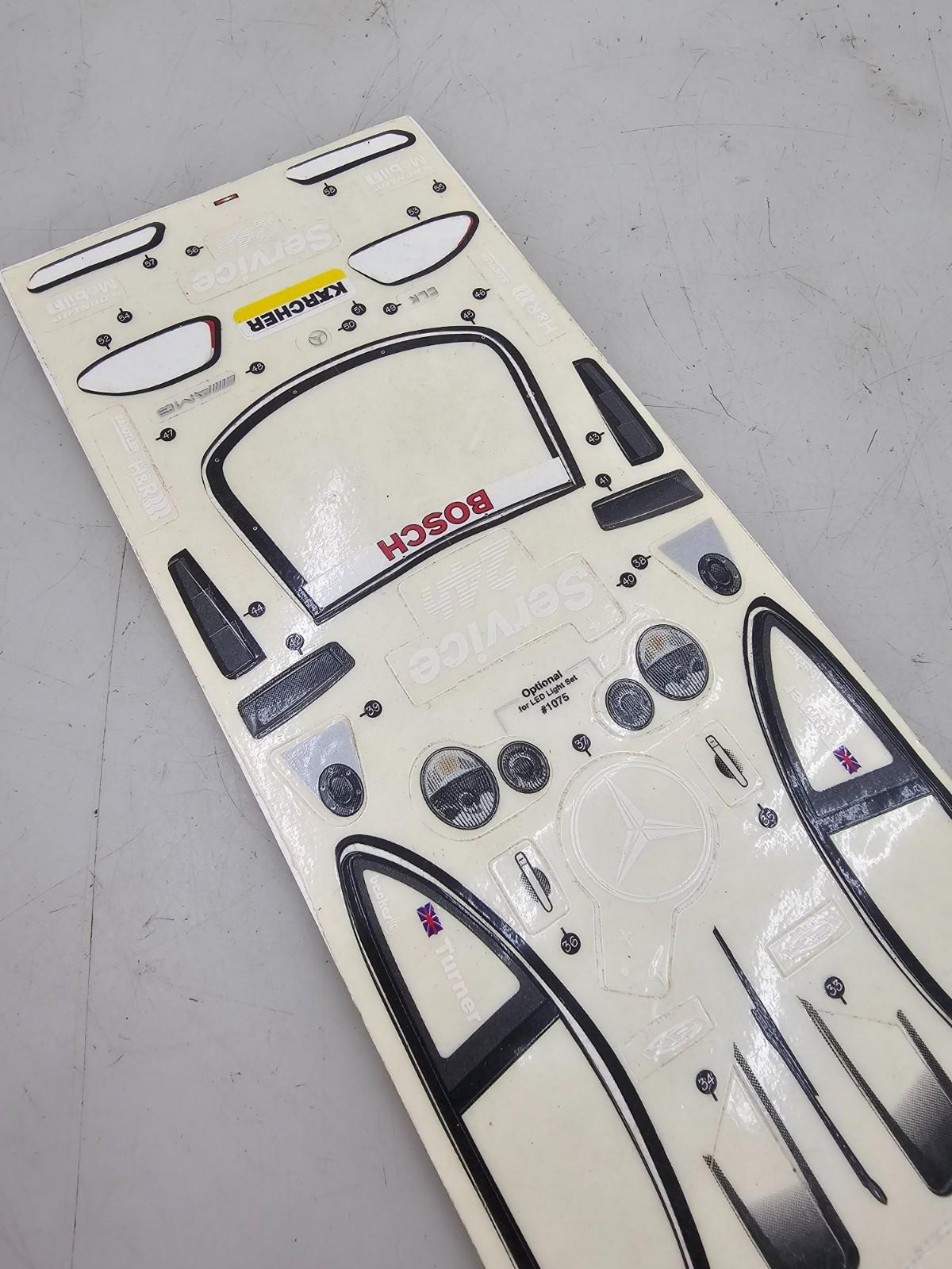 Vintage HPI Micro RS4 Mercedes Benz CLK DTM decal sheets both sets #9609-001 & 2