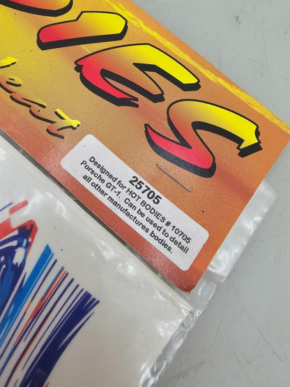 Hot Bodies Vintage NOS Porsche GT-1 Decal sheet Rare #25705