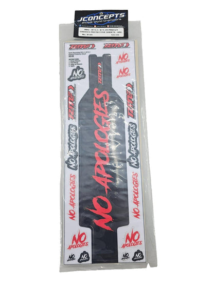 JConepts precut B74.2 "No Apologies" chassis protective sheet/ decal #8149