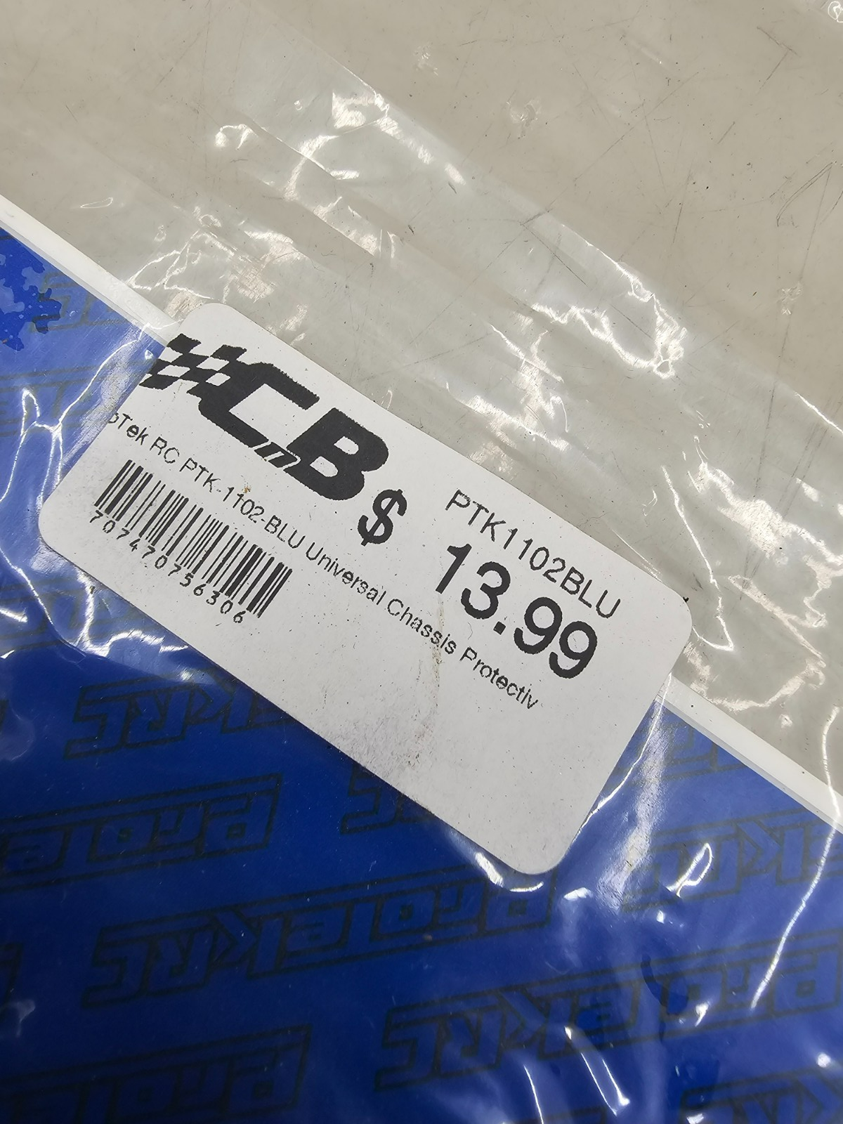 Protek RC universal chassis protective film/ decal blue #1102blu