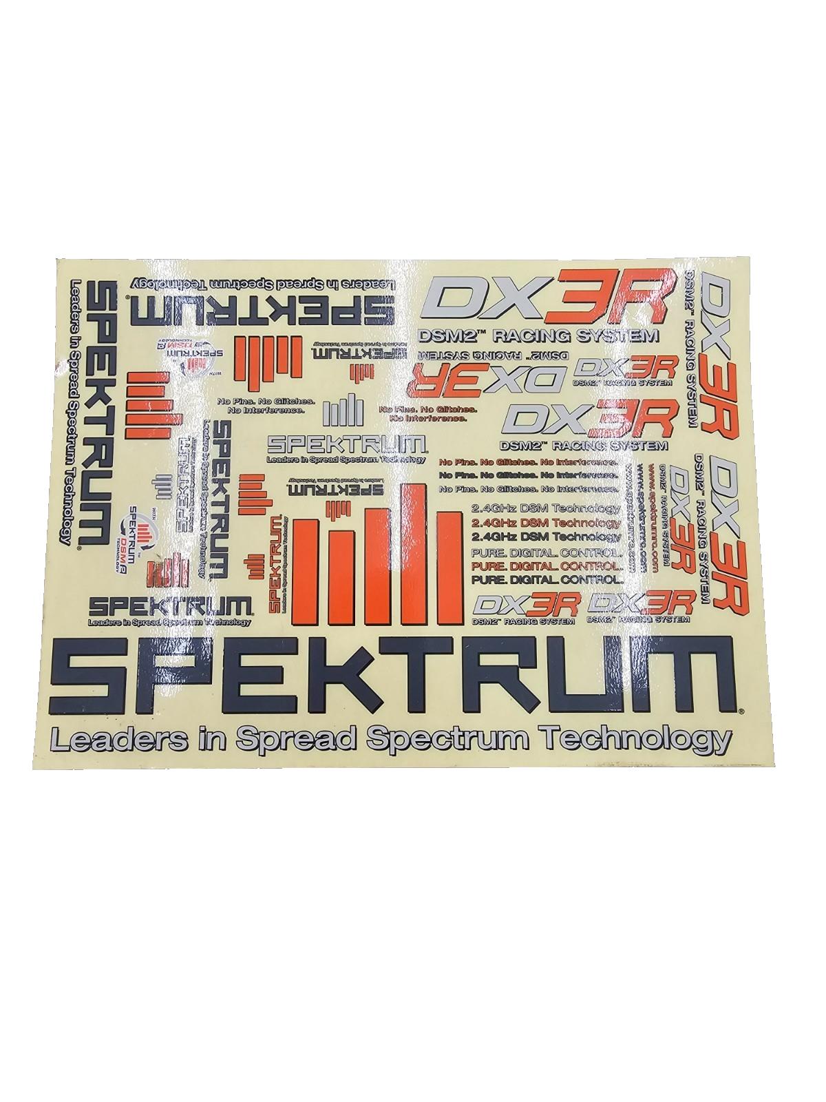 Spektrum DX3R Decal sheet NOS Vintage 2.4ghz stickers