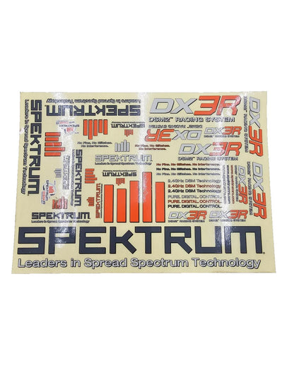 Spektrum DX3R Decal sheet NOS Vintage 2.4ghz stickers