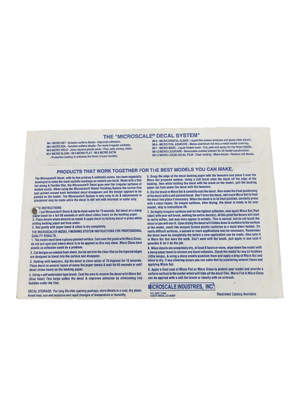 PD-18 Solar electric pin wood decal sheet microscale