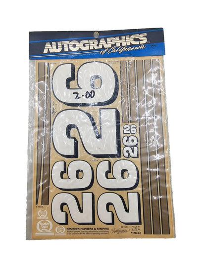 Autographics of California number 26, vintage NOS decal sheet quaker state
