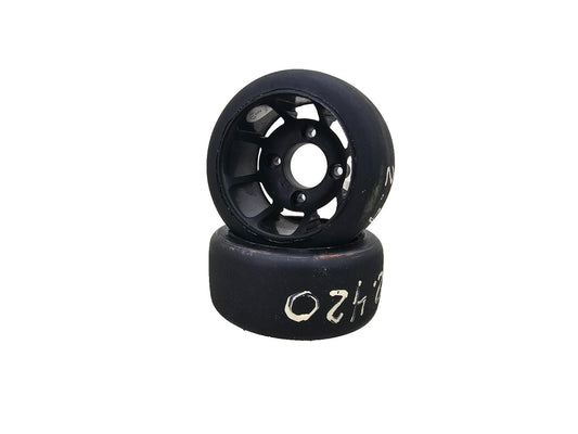 BSR (Silver) Featherweight black wheels for 1/10 pan car