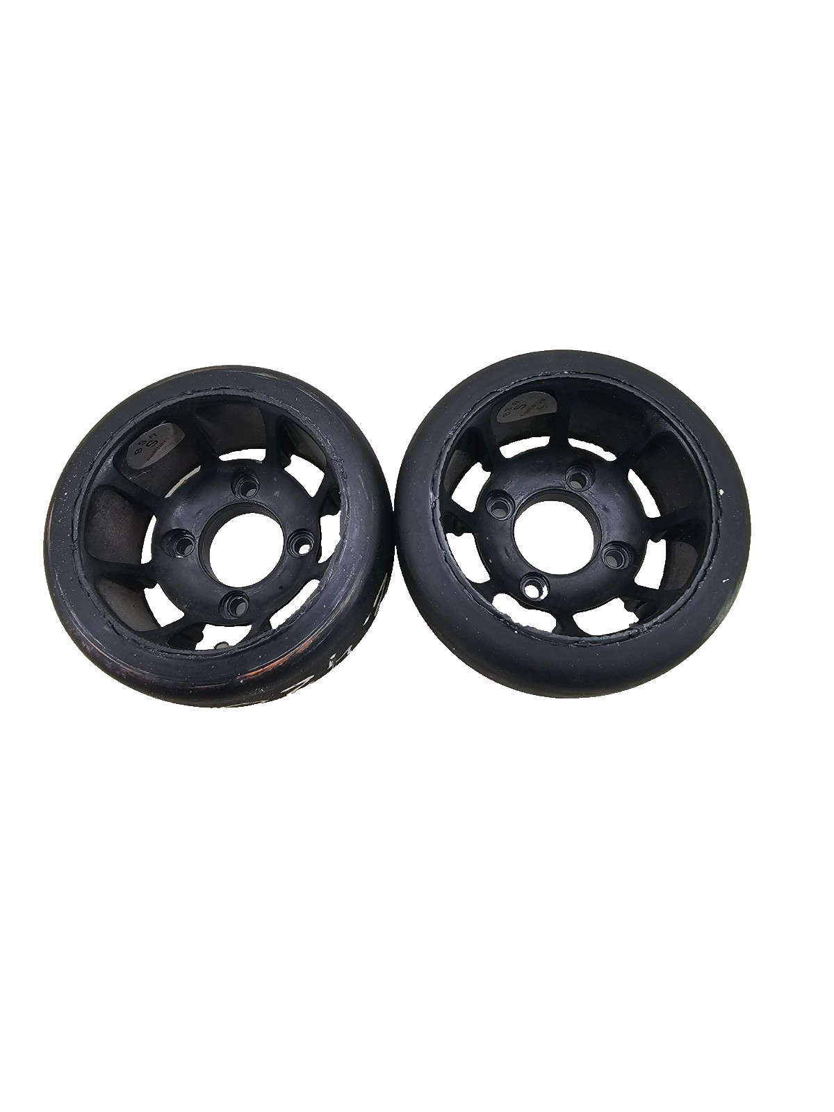 BSR (Silver) Featherweight black wheels for 1/10 pan car