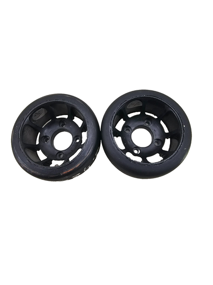 BSR (Silver) Featherweight black wheels for 1/10 pan car