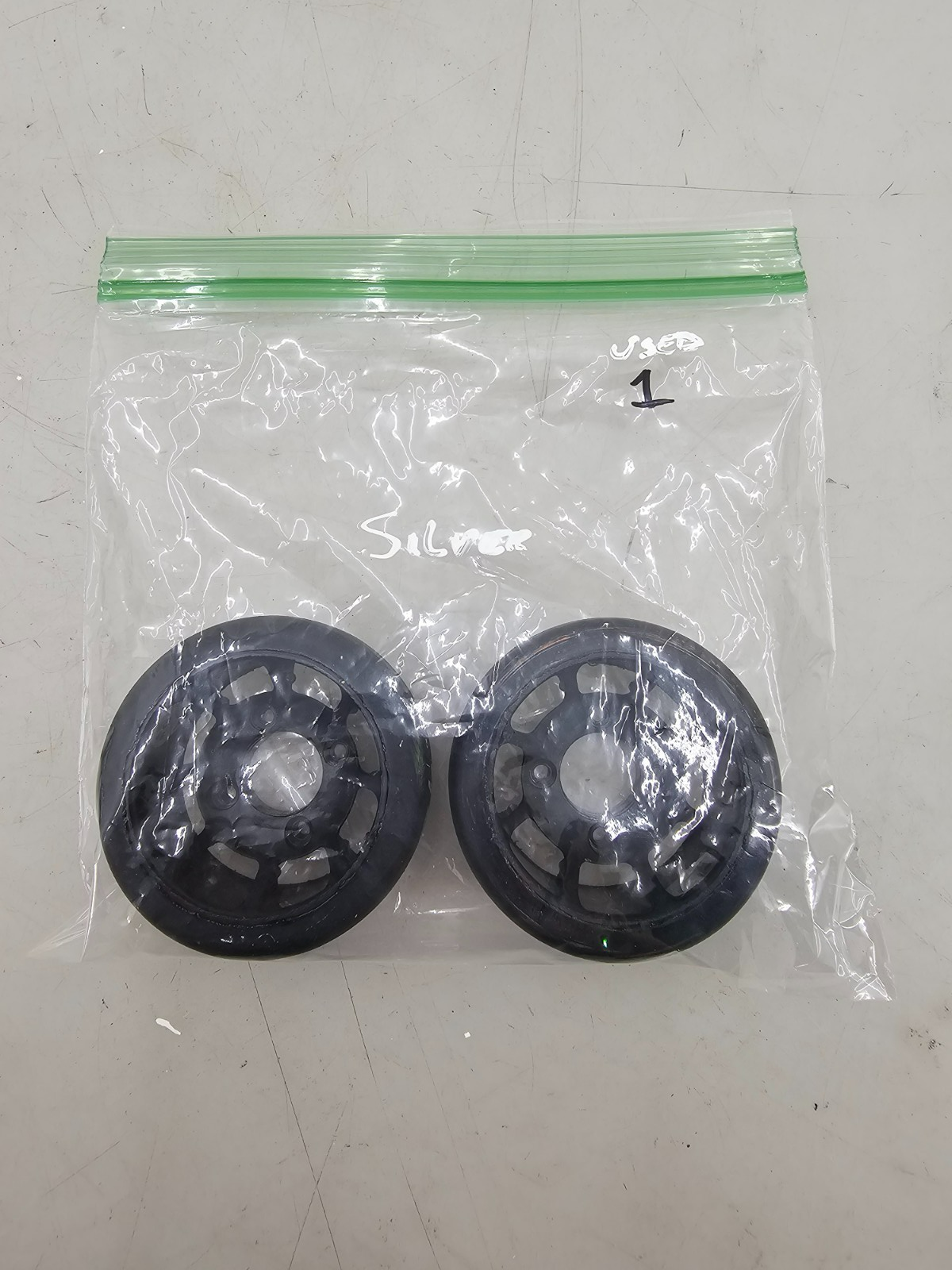 BSR (Silver) Featherweight black wheels for 1/10 pan car