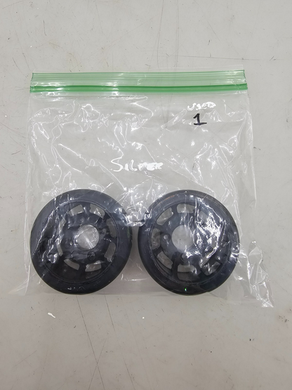 BSR (Silver) Featherweight black wheels for 1/10 pan car