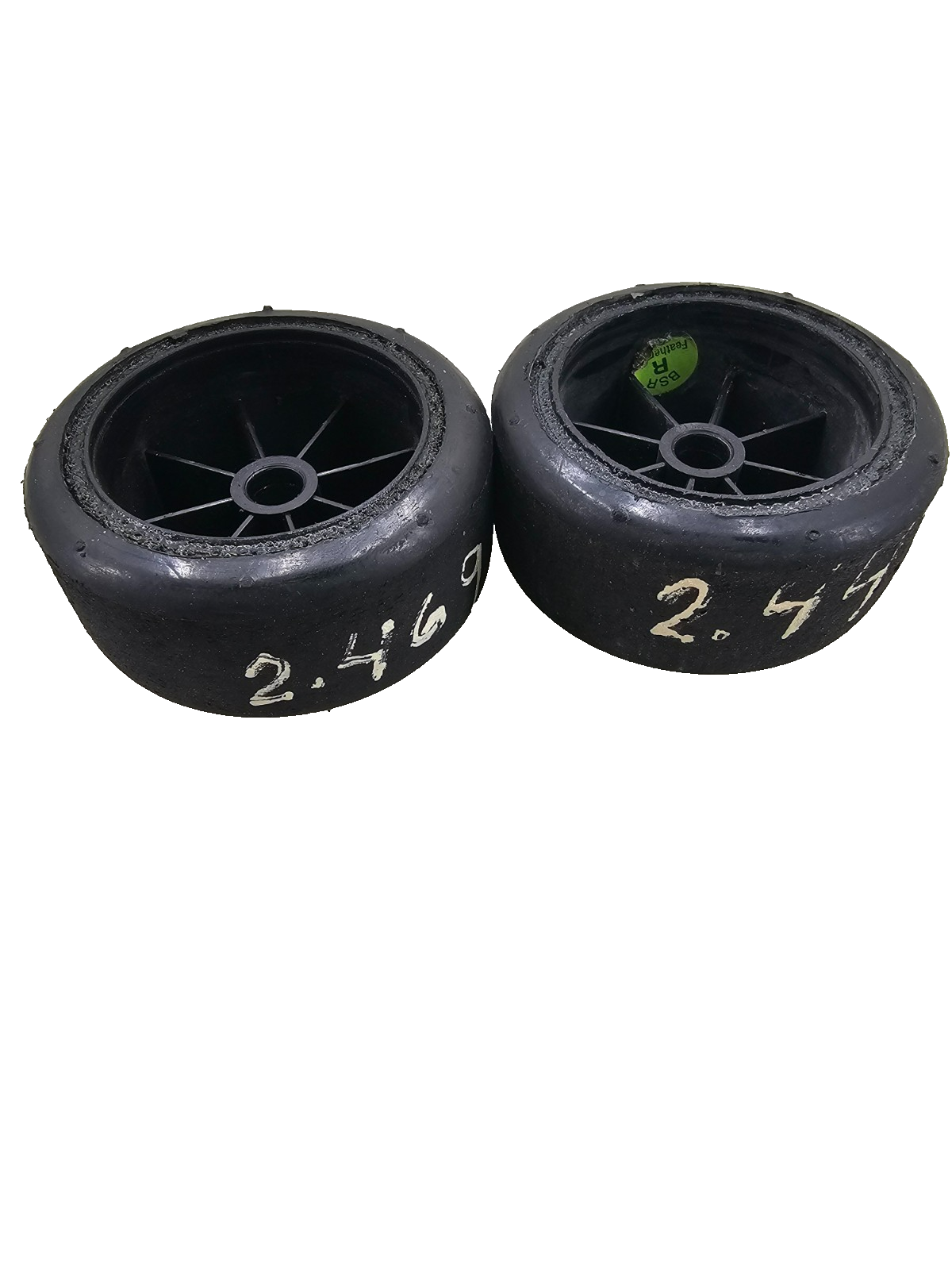 BSR (Green) Featherweight black dish wheels for 1/10 pan car