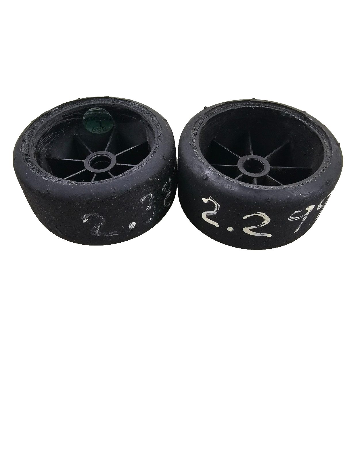 BSR (Green) Featherweight black dish wheels for 1/10 pan car