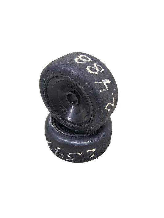 BSR (Green) Featherweight black dish wheels for 1/10 pan car