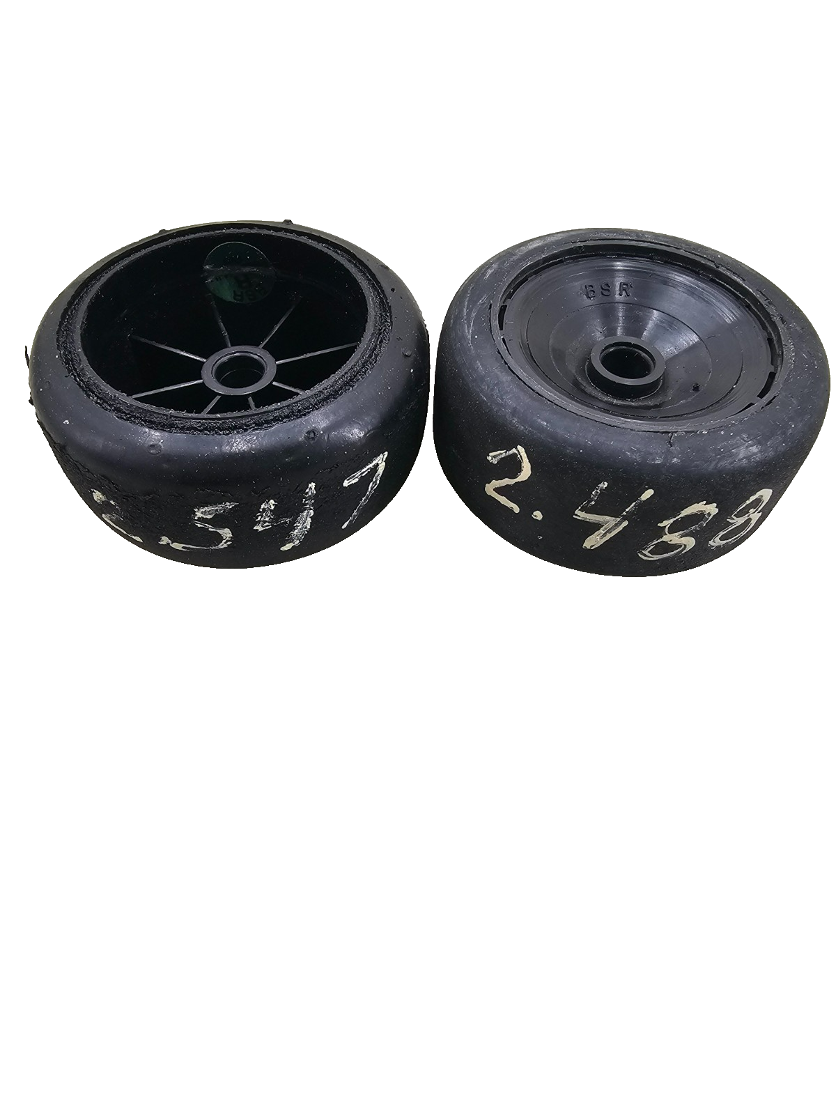 BSR (Green) Featherweight black dish wheels for 1/10 pan car