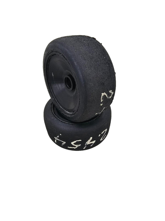 BSR (Green) Featherweight black dish wheels for 1/10 pan car