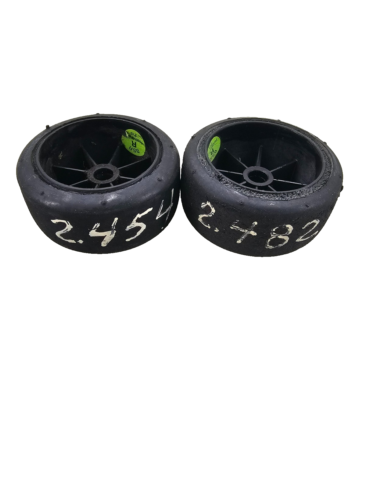 BSR (Green) Featherweight black dish wheels for 1/10 pan car