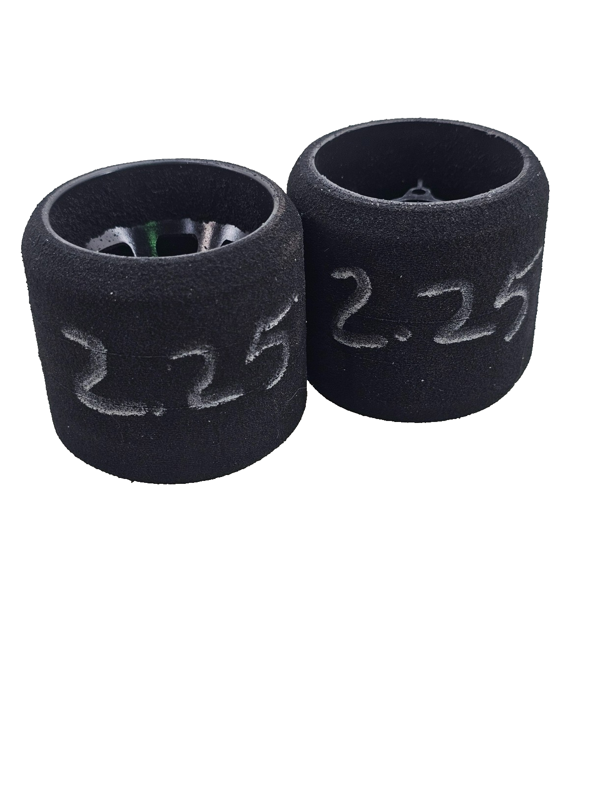 Murdock 1/10 foam tires for pan car racing, carpet racing, white compound rears