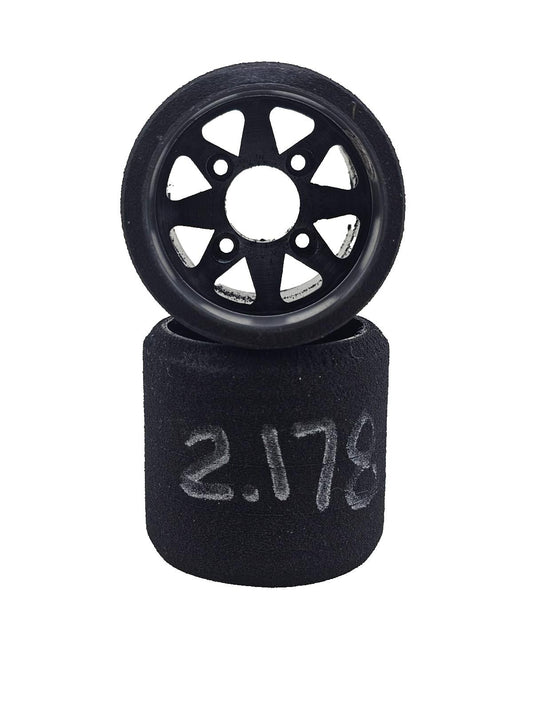 Murdock 1/10 foam tires for pan car racing, carpet racing, white compound rears