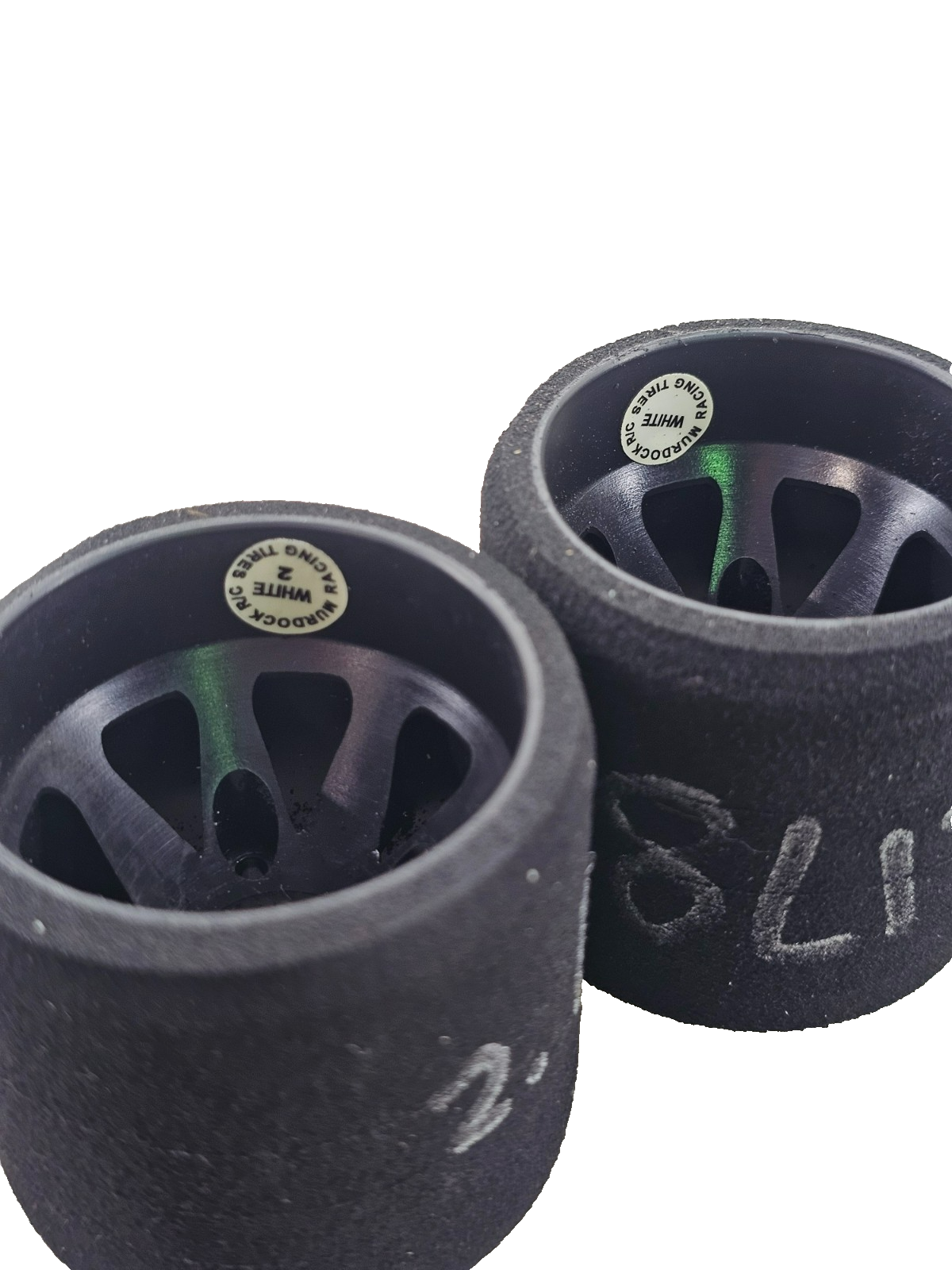 Murdock 1/10 foam tires for pan car racing, carpet racing, white compound rears