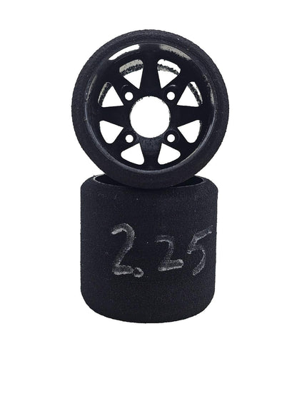 Murdock 1/10 foam tires for pan car, carpet racing, white compound rear wheels