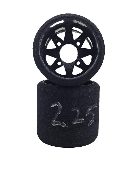 Murdock 1/10 foam tires for pan car, carpet racing, white compound rear wheels