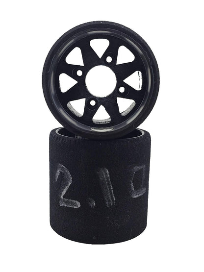Murdock 1/10 foam tires for pan car racing, carpet racing, white compound rears