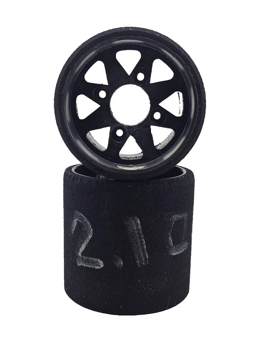 Murdock 1/10 foam tires for pan car racing, carpet racing, white compound rears