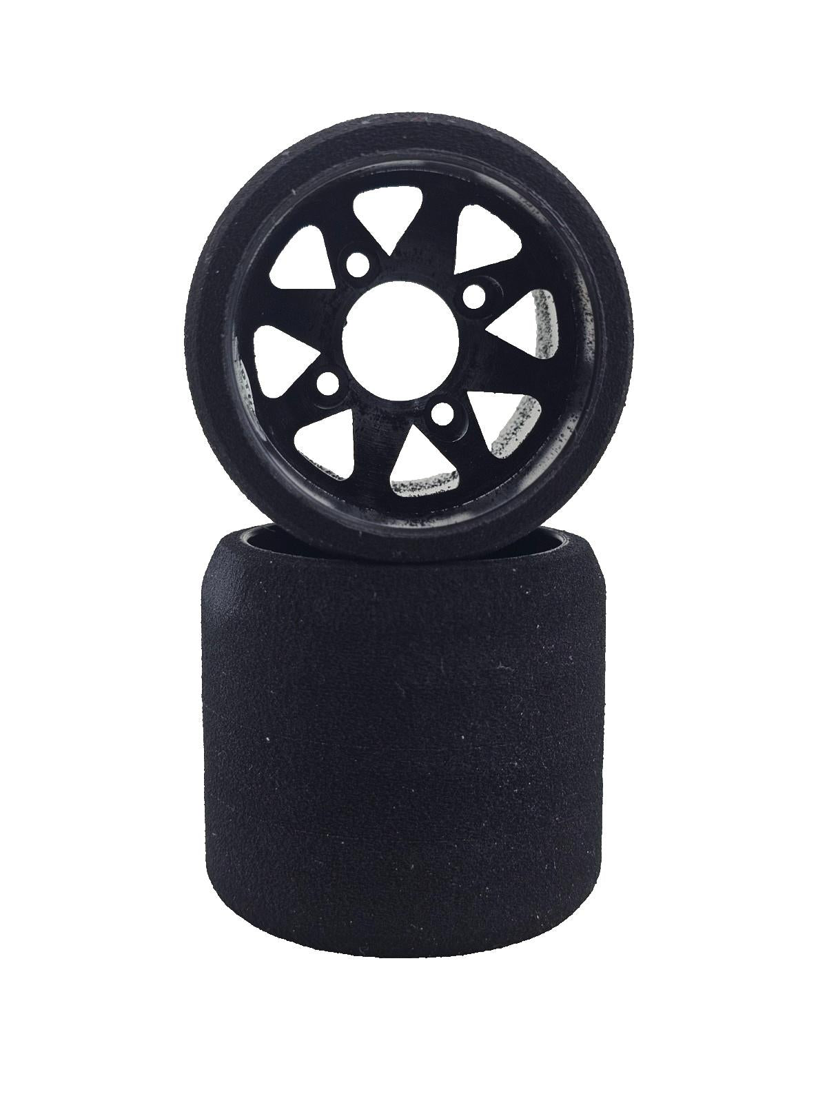 Murdock 1/10 foam tires for pan car racing, carpet racing, white compound rears
