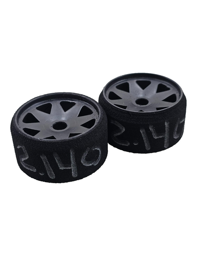 Murdock 1/10 foam tires for pan car racing, carpet racing, white compound fronts