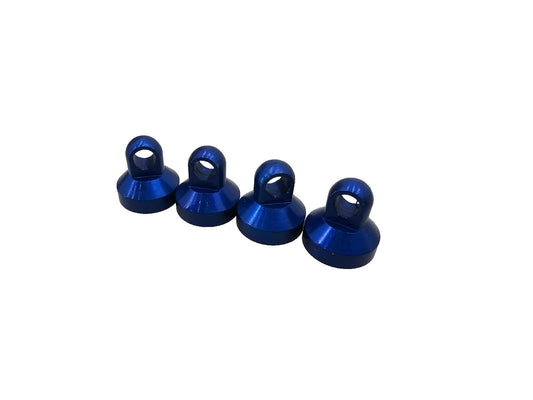 Team Associated blue alloy shock caps for RC10 B3