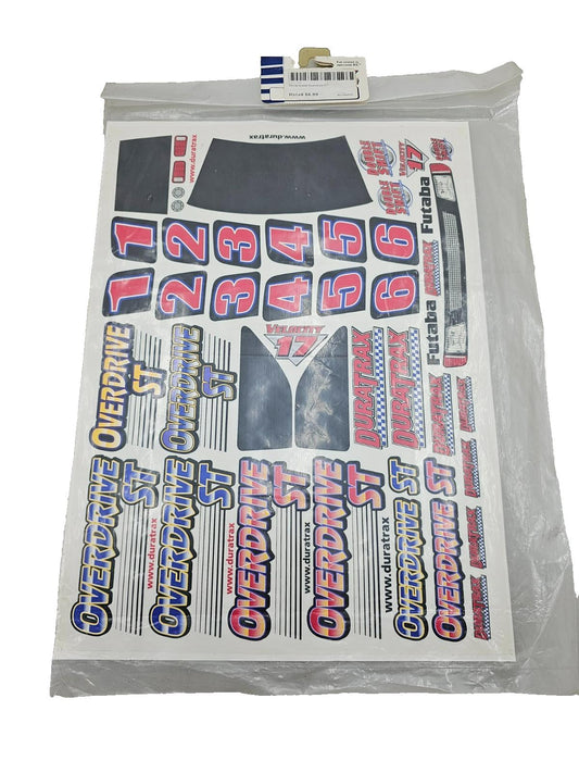 Vintage Duratrax Overdrive ST decal/ sticker sheet #DTX7303