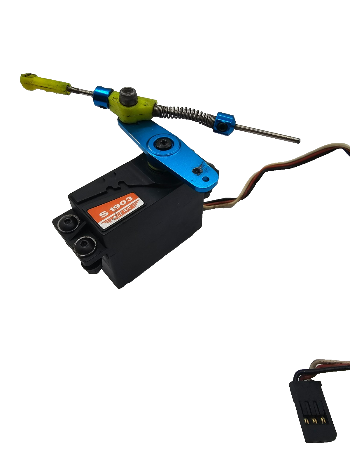 Team Associated Nitro TC3 Throttle servo S1903 W/ blue aluminum linkage, works
