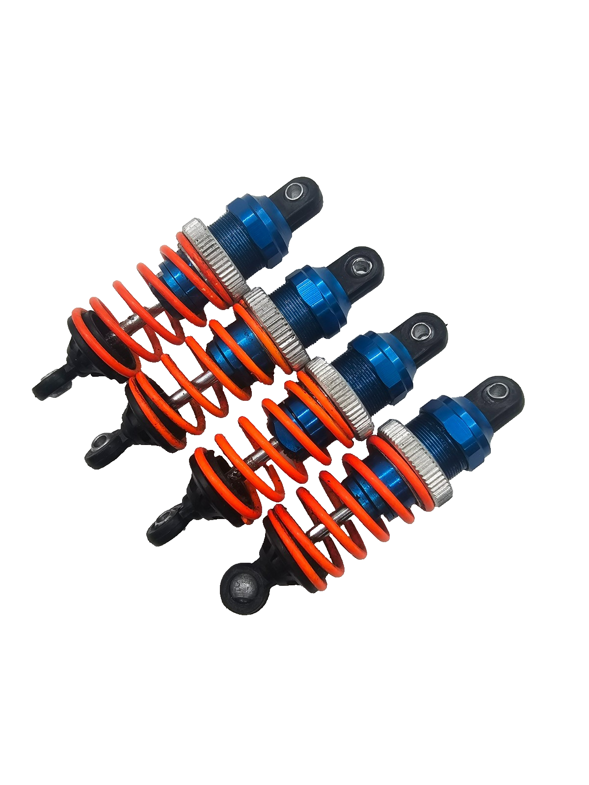 Team Associated Nitro TC3 NTC3 Blue aluminum threaded shocks w/ orange springs
