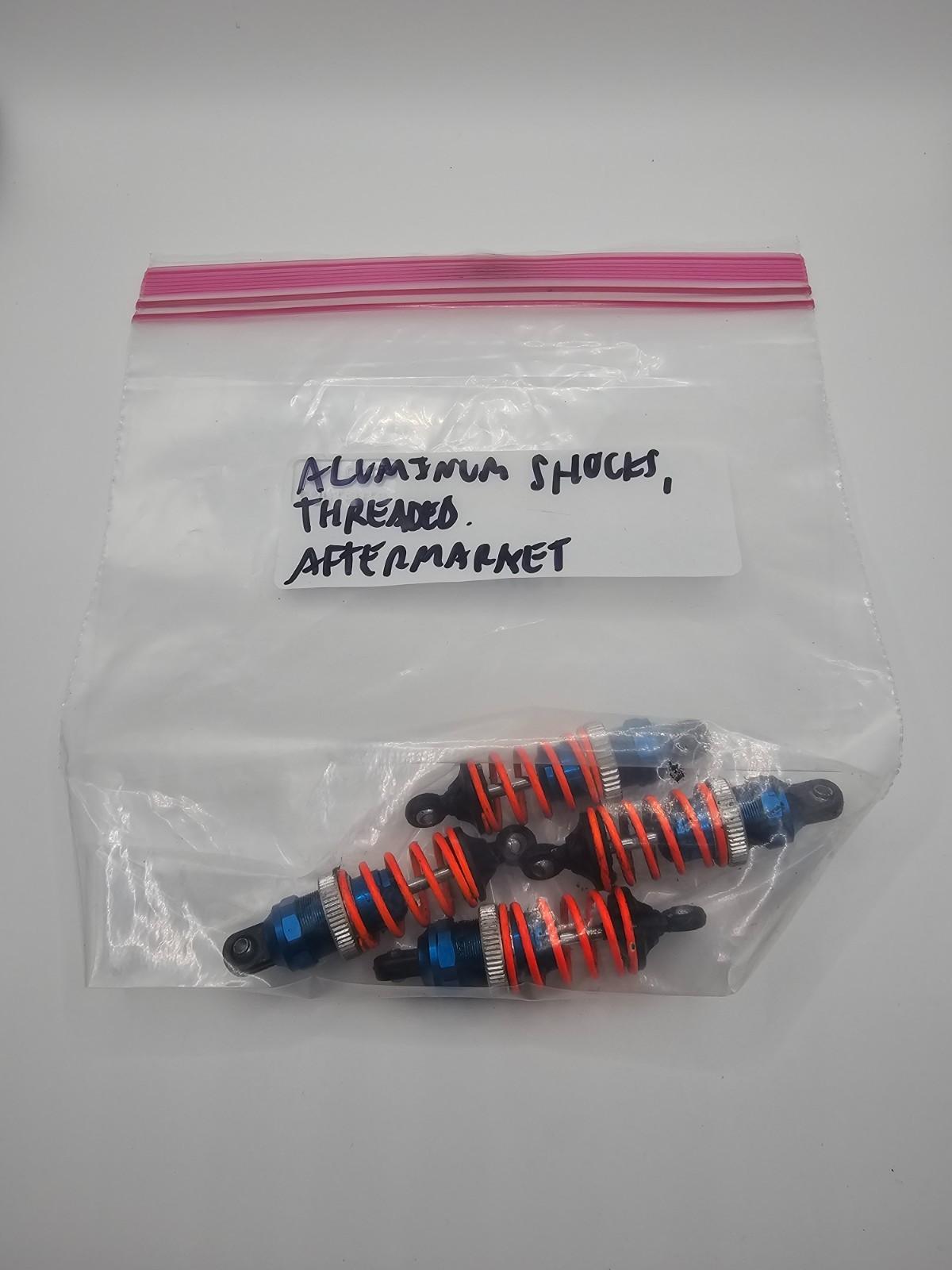 Team Associated Nitro TC3 NTC3 Blue aluminum threaded shocks w/ orange springs