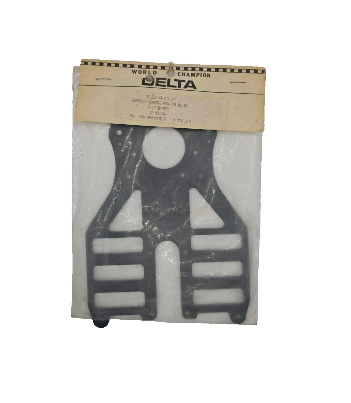 NOS Vintage, RARE Delta P12 Spyder graphite chassis pan car #12407